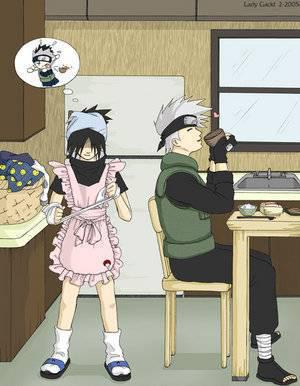 La bonniche: Sasuke  Le seigneur: Kakashi